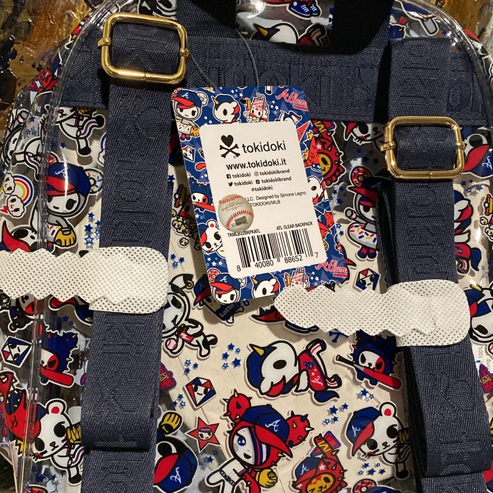 Tokidoki Atlanta Braves Clear Mini Backpack - Picture 5 of 6
